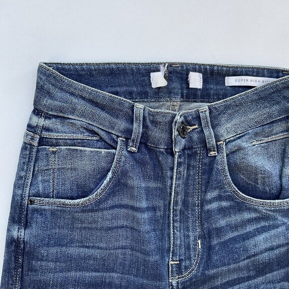 Guess Women’s Super High Rise Skinny Jeans Blue Size 24 - Picture 6 of 13